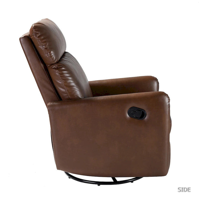 Manual Swivel Recliner with Metal Base