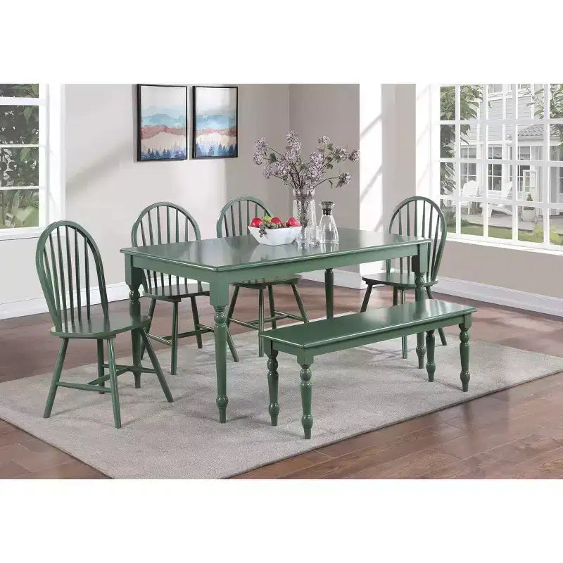 Farmhouse Dining Bench, Equestrian Green