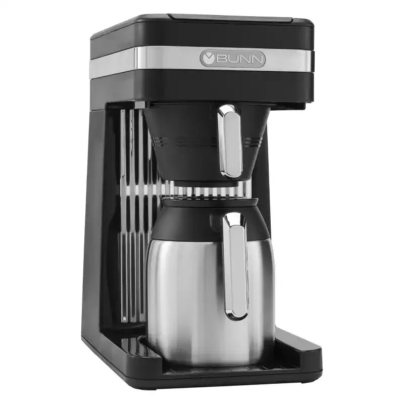 BUNN Thermal Coffee Maker - Black CSB3T: Fastest Drip Coffee Maker, 10-Cup Capacity, Thermal Carafe, Dishwasher-Safe Parts