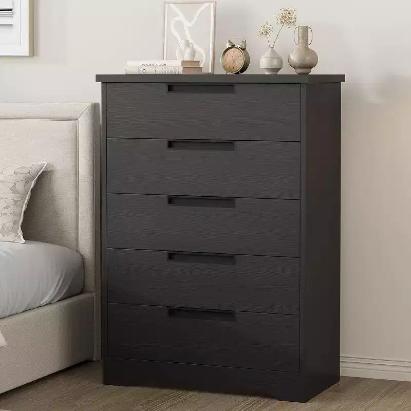 5-Drawer Wooden Dresser, Chest of Drawers for Bedroom & Living Room