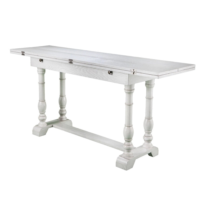 Farmhouse Drop Leaf Trestle Console to Dining Table
