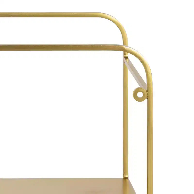 Modern Metal Floating Wall Shelves, Gold, 21 x 10