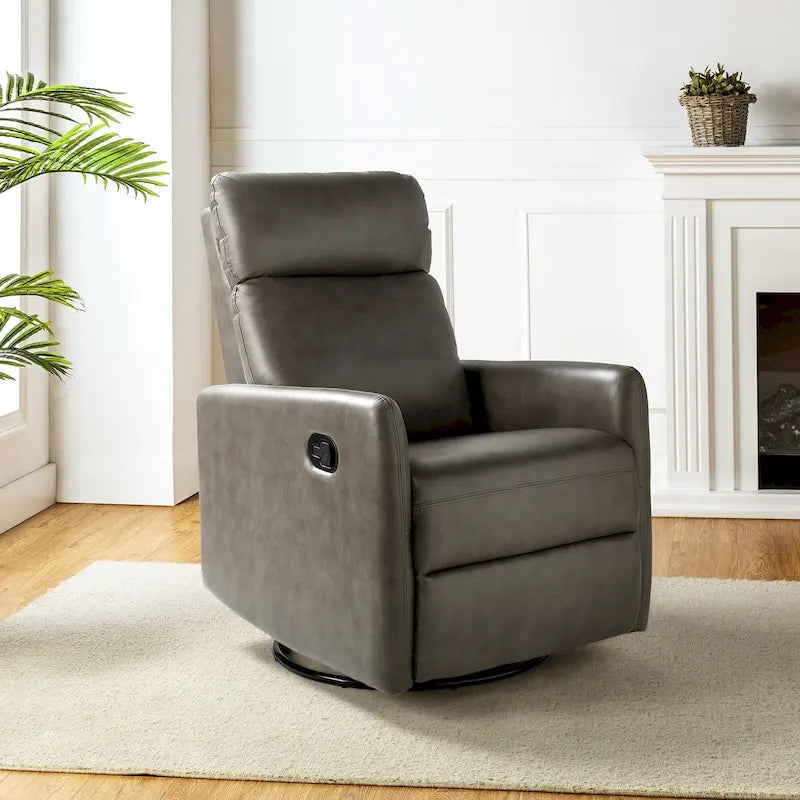 Manual Swivel Recliner with Metal Base
