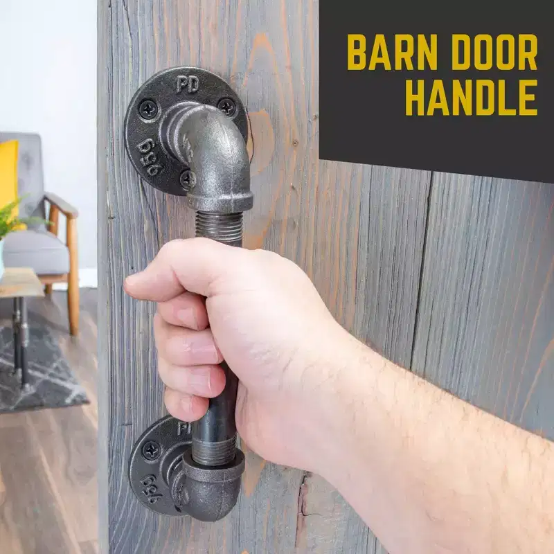Pipe Decor 1/2 in. Barn Door Handle - Mini Flange - 9.875 L