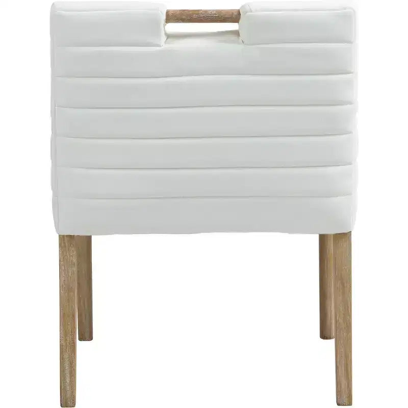 Vegan Leather Dining Arm Chair