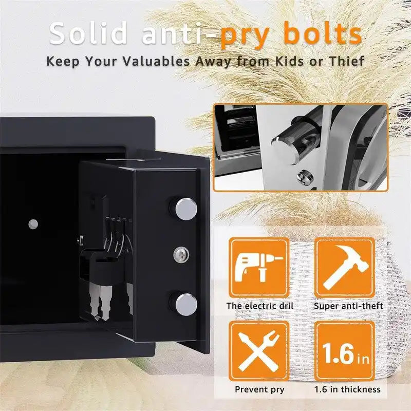Small Electronic Digital Keypad Safe Box for Home Office Cabinet