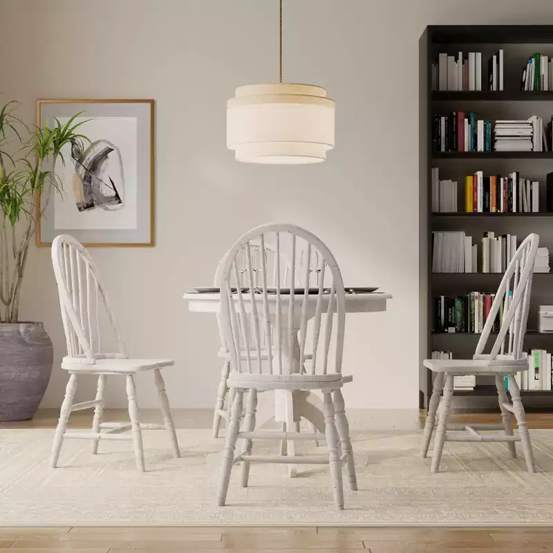 Carolina Living Garner Windsor Chair Natural Driftwood: Rubberwood Frame, Armless Design, 30 Day Warranty