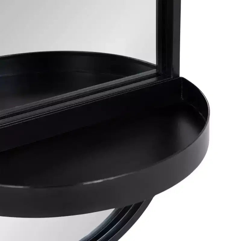 11x25 Estero KD Metal Wall Mirror with Shelf - Kate & Laurel All Things Decor