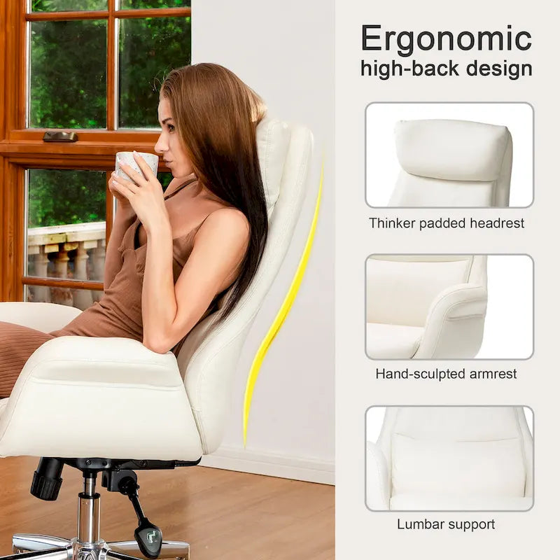 Modern High Back Adjustable Swivel Office Chair with Wheels