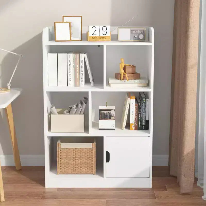 6-Cube Bookcase, Kids Bookshelf, 3-Tier Freestanding Shelf, Multi-functional Cube Storage Organizer for Kids Room,Bedroom,Study, Office, Living Room