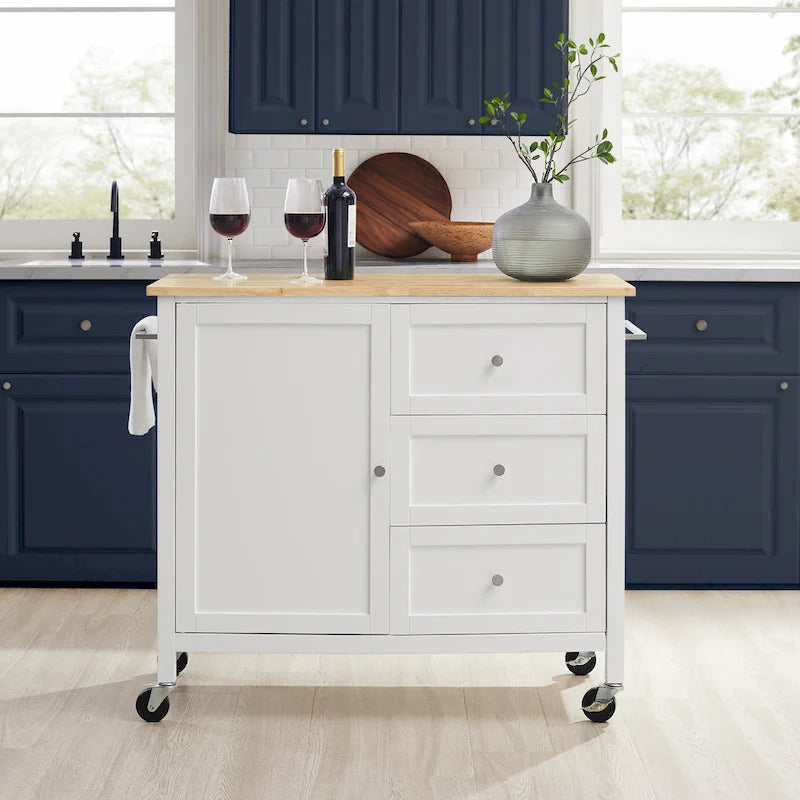 Wood Top Kitchen Island/Cart