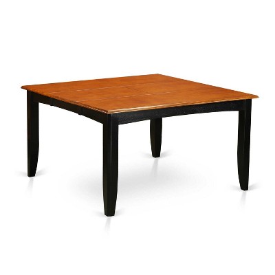 HomeStock 6-Piece Square Black & Cherry Finish Solid Wood Top dining Table with 1-Bench and 4-Chairs