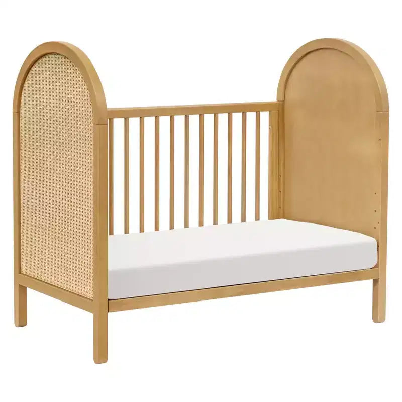Boho Cane 3-in-1 Convertible Crib with Toddler Bed Conversion Kit