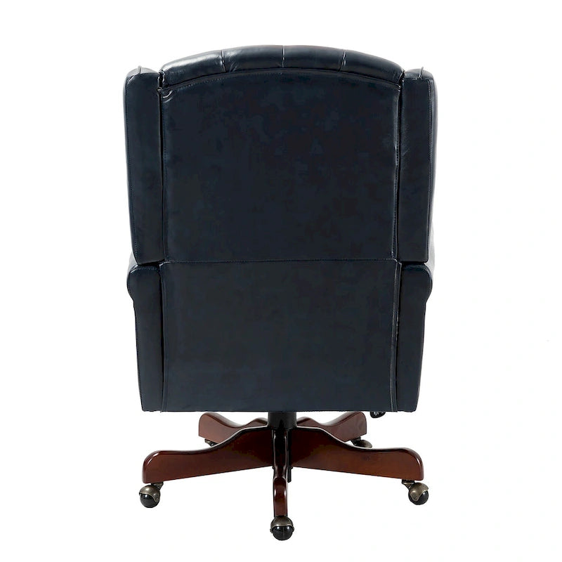 Modern swivel executive chair with tufted backrest