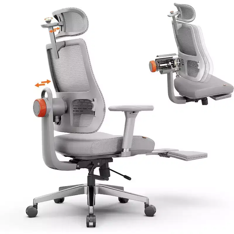 Ergonomic Home Office Chair with Footrest and 4D Armrest