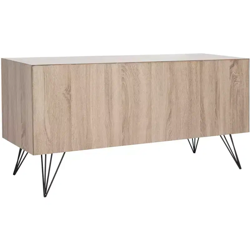 Jeralyn Sideboard - FOX4232 - Light Oak/Black - Safavieh Couture
