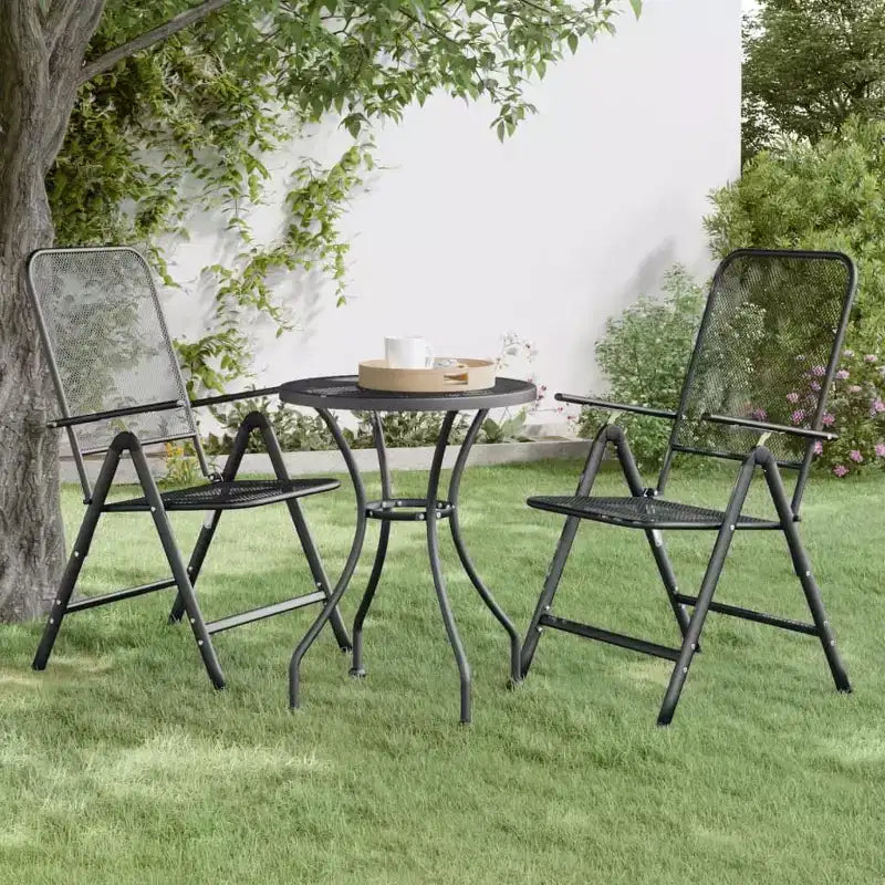 vidaXL Folding Garden Chair Set of 2