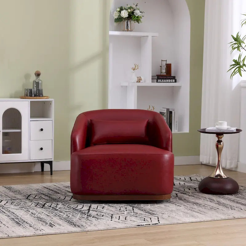 360-Degree Swivel Barrel Accent Chair