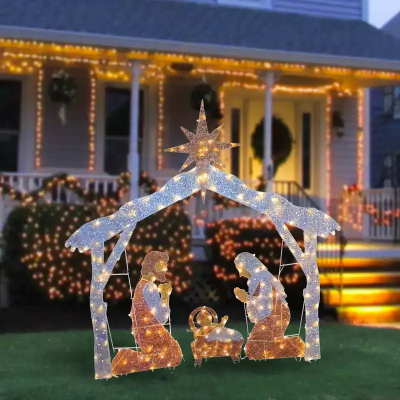 72 Nativity Scene White Lights - National Tree Company