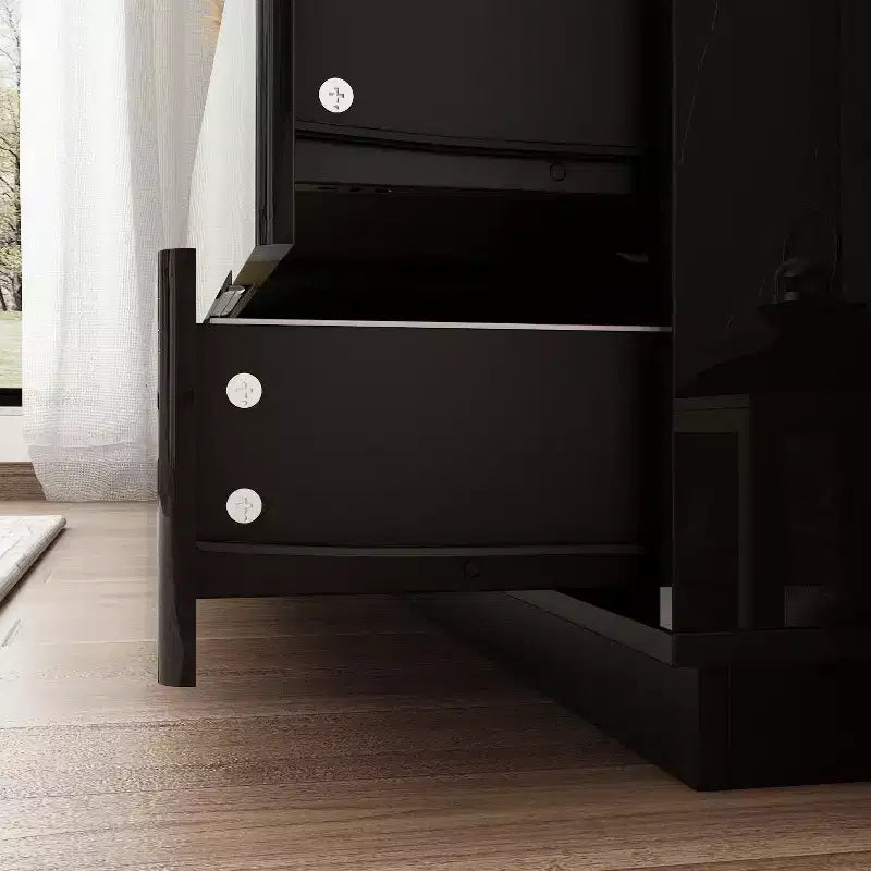 8 Drawer Dresser with Underlight - High Gloss Modern Chest of Drawers