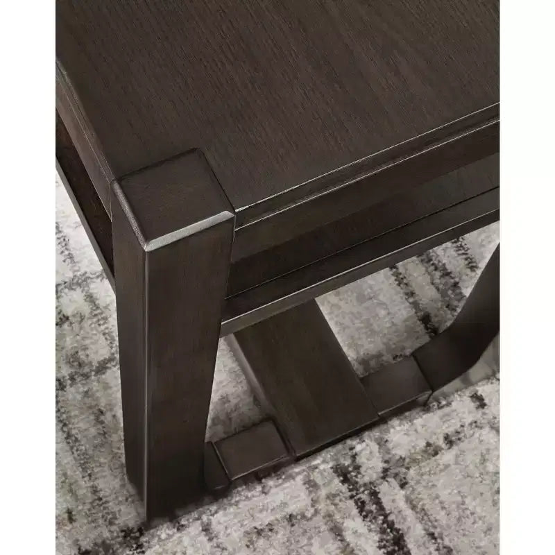 Modern Console Sofa Table with Adjustable Shelves �C Dark Brown, 65