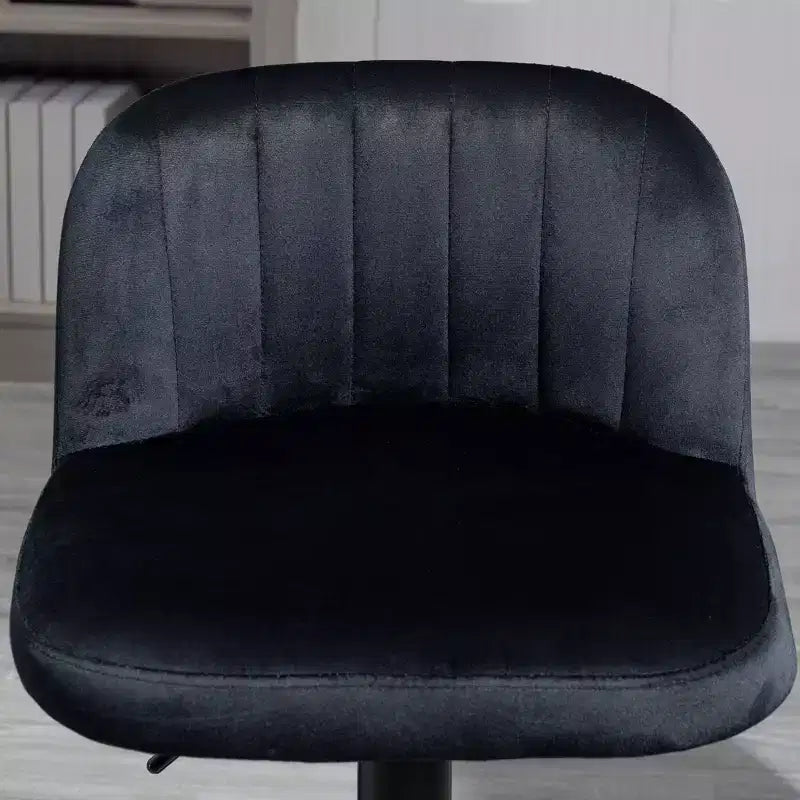 Counter Height Swivel Bar Stool, Linen & Matte Black