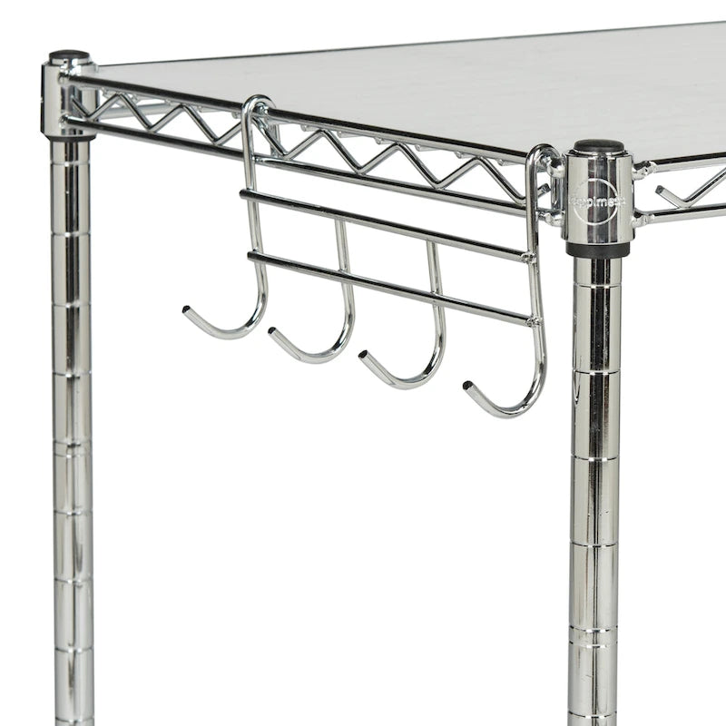 2-Tier Chrome Wire Microwave Rack - 19.7 x 11.8 x 23.6