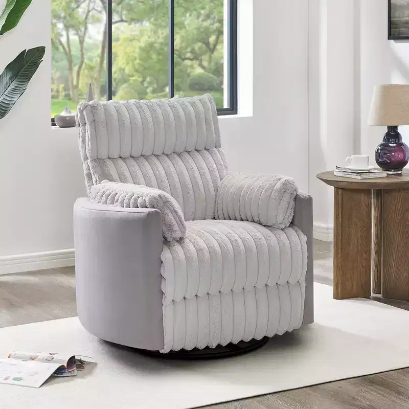 Roundhill Furniture Bocaton Wide Wale Corduroy Upholstery Manual Recliner
