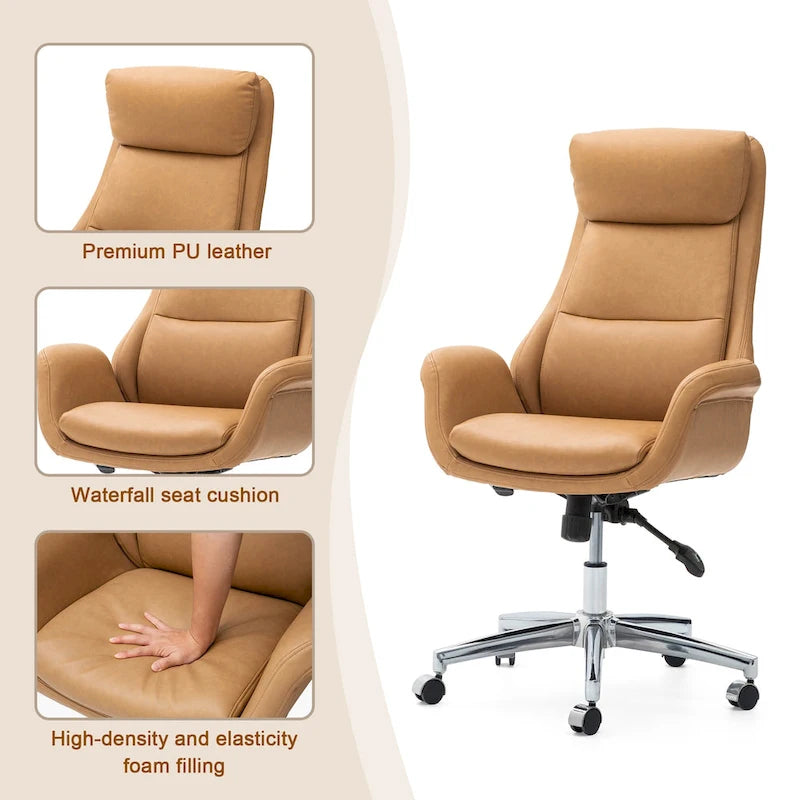 Modern High Back Adjustable Swivel Office Chair with Wheels