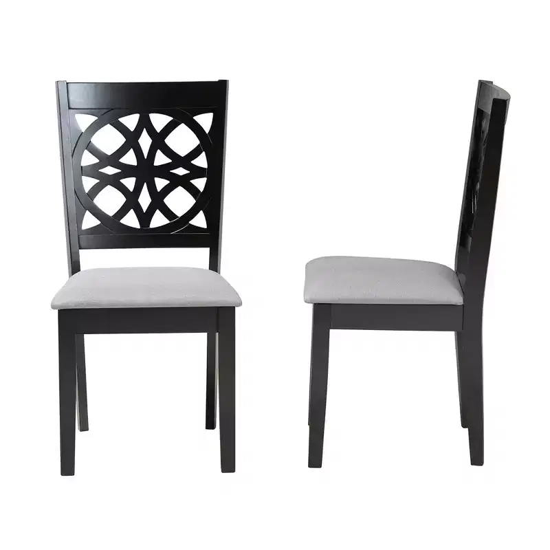 Baxton Studio Abigail Modern Fabric Wood Dining Chair Set