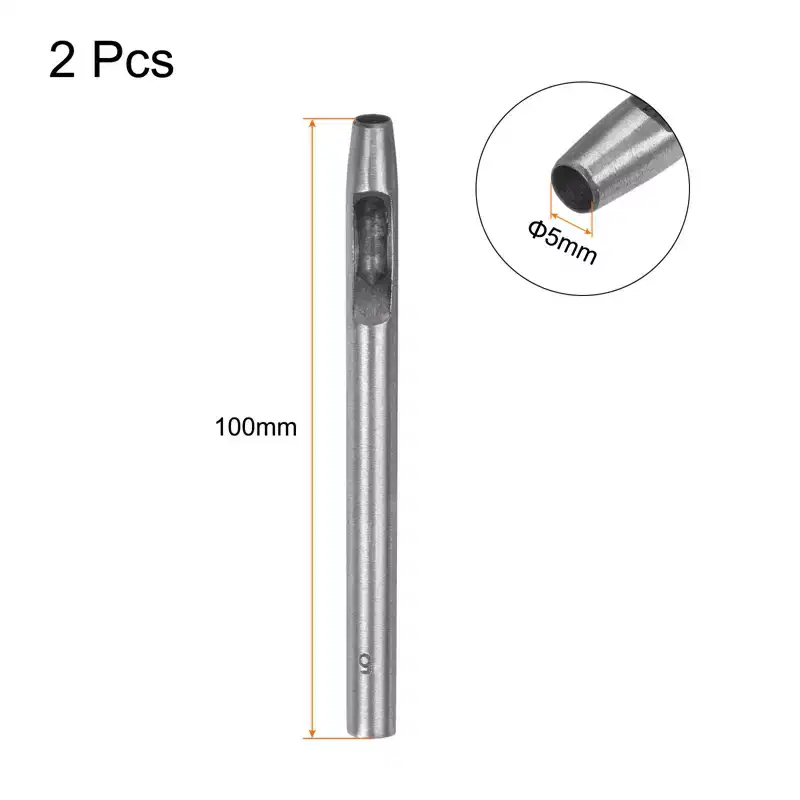 Unique Bargains Carbon Steel DIY Belt Watch Band Leather Hole Punches 2 Pcs