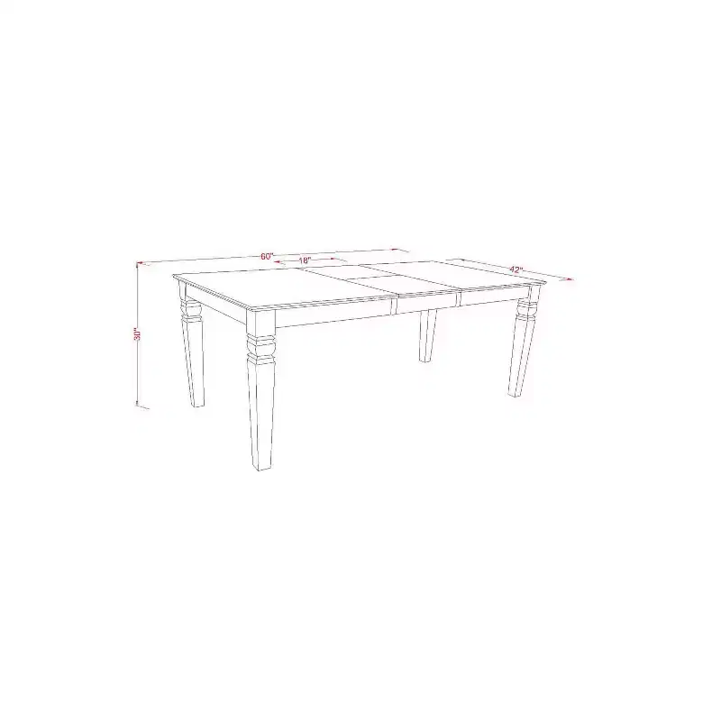 Kitchen Table Set 5 Piece Rectangle Table w/ Chairs - 42/60 Inch Dining Set Linen White Legs Pink Flamingo