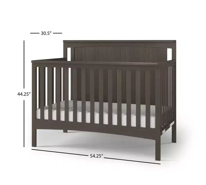 Child Craft Scout 3-Piece Nursery Set with 4-in-1 Convertible Crib, Dresser with Changing Table Topper, and Cozy Glider
