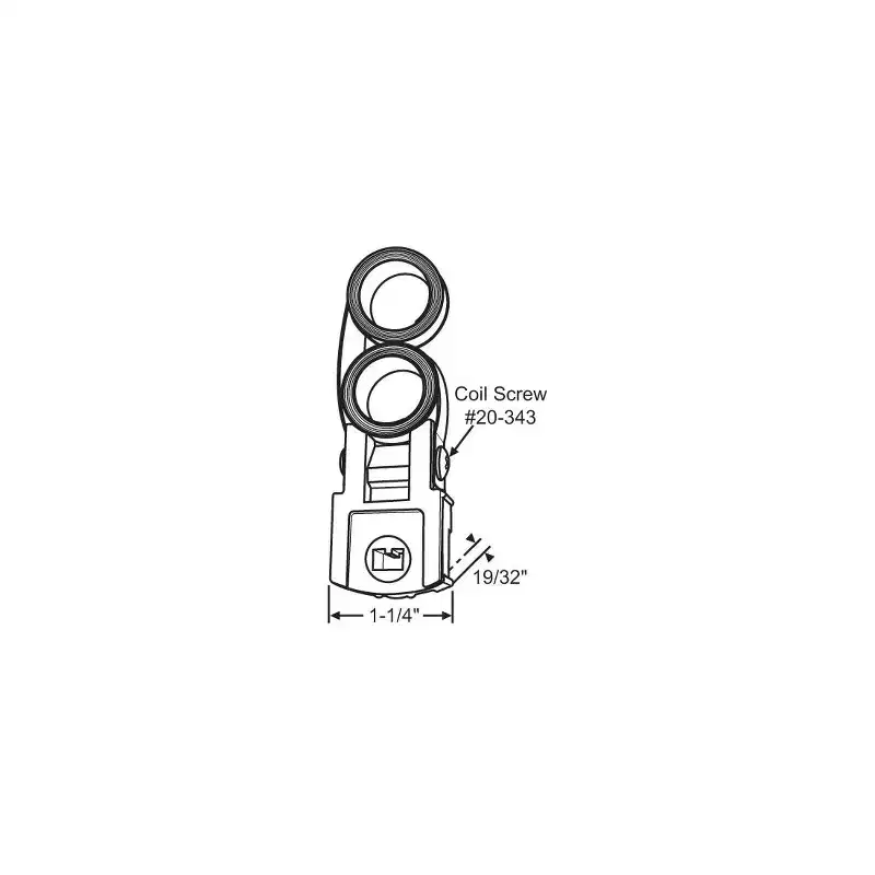 Brixwell Constant Force Balance Assembly Double Coil 1-1/4 Housing Width 19/32 Housing Height Coil Screw Size 20-343 Gray Finish