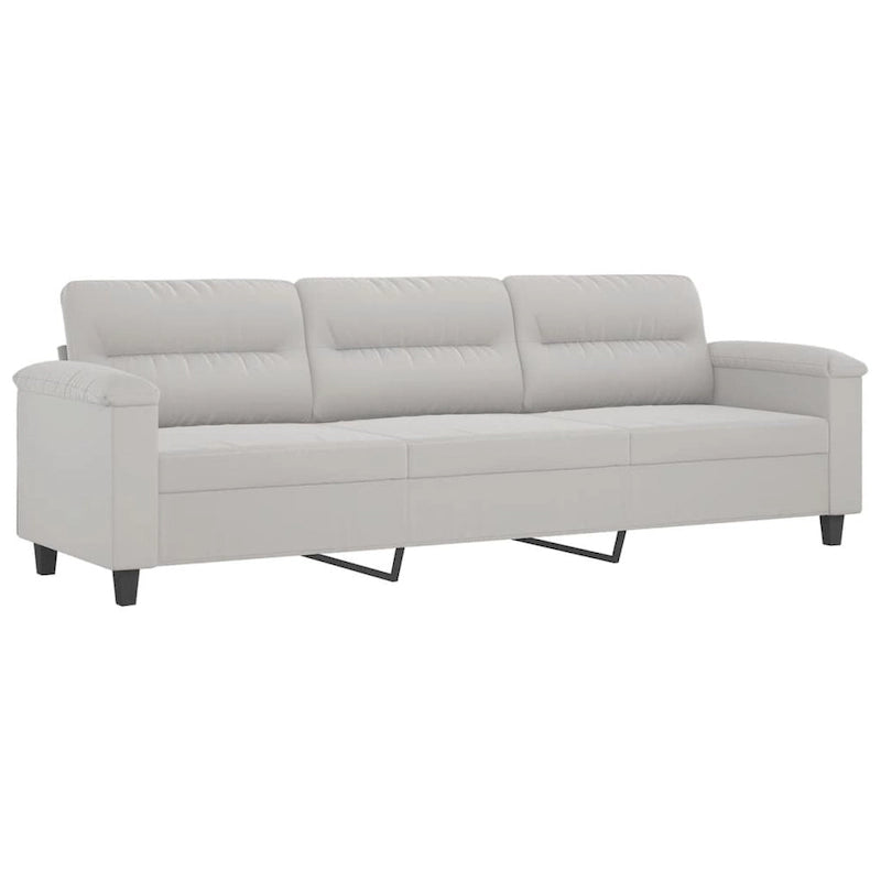 Modern Accent Upholstered Chair with Footstool Microfiber Fabric