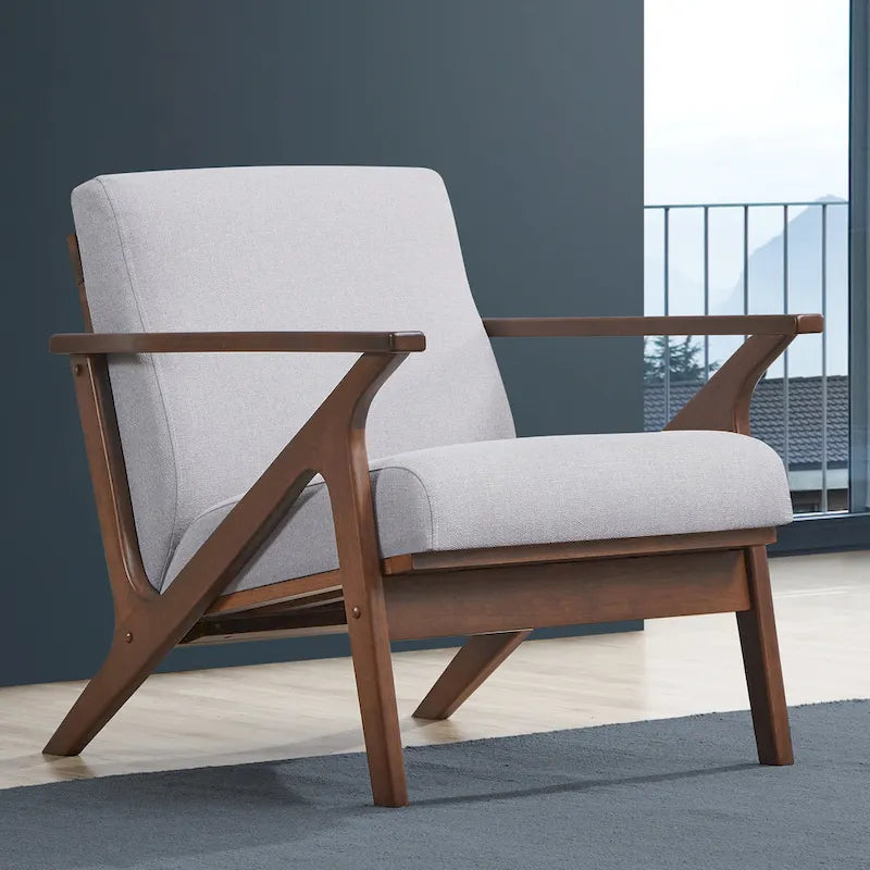Mid-Century Modern Lounge Chair with Plush Cushioning