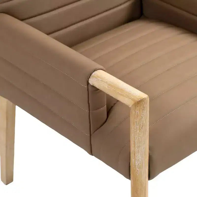 Vegan Leather Dining Arm Chair