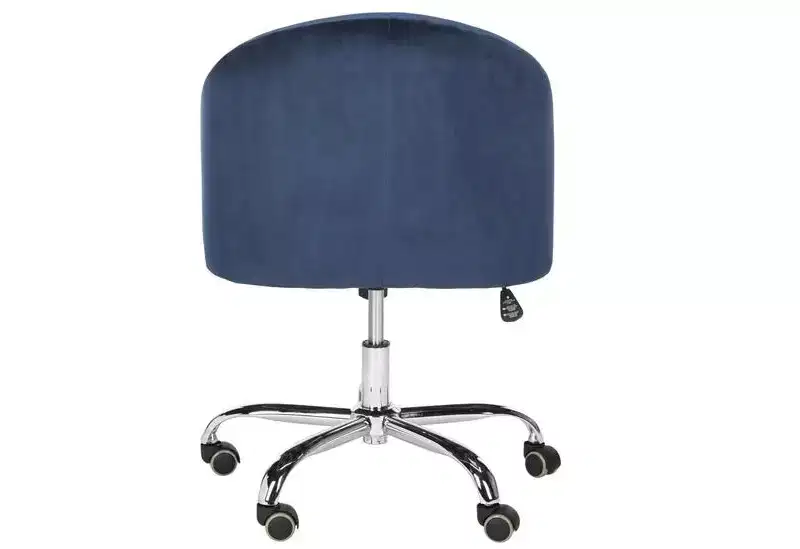 Amy Tufted Swivel Office Chair - Height Adjustable - OCH4500 - Navy/Chrome - Safavieh