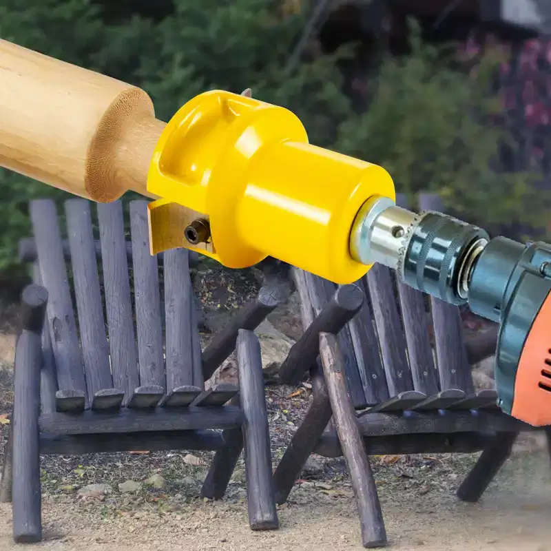 VEVOR Tenon Cutter, 1.5/38mm Diameter, Premium Aluminum & Steel Log Furniture Cutter, with Dual Curved Blades & Button Screws Home Master Kit,Yellow