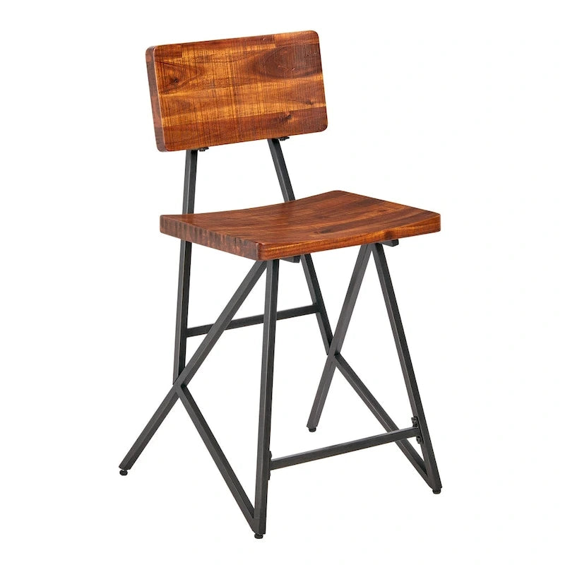 Reclaimed Wood Counter Stool
