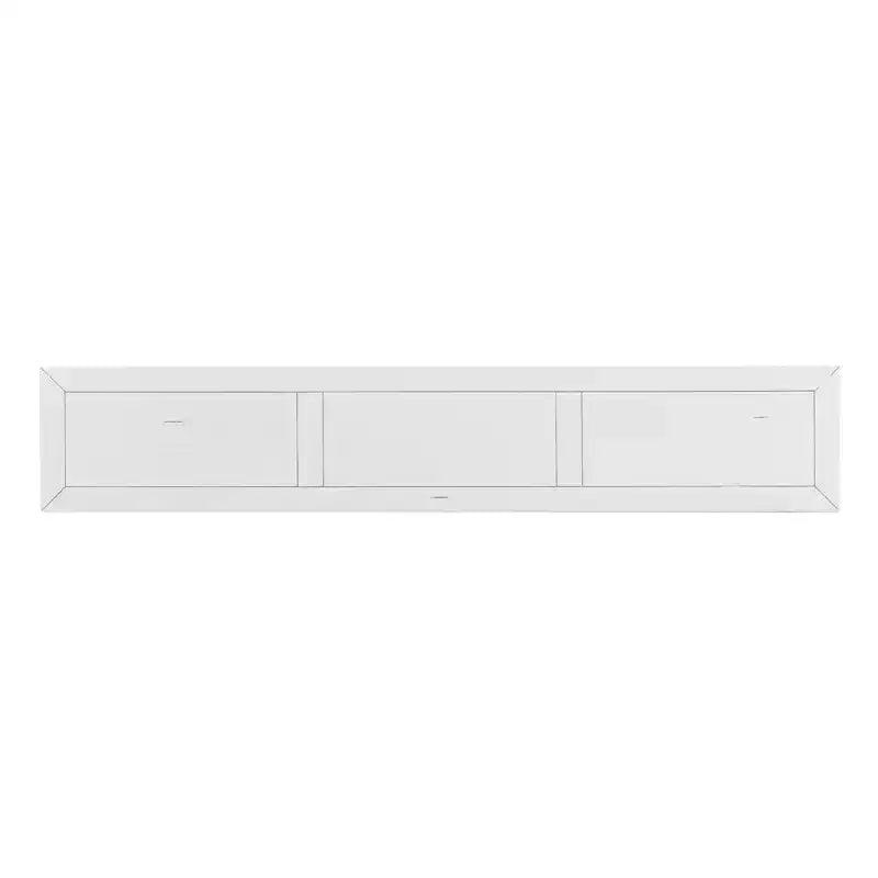 60 Rustic Console Table with 4 Drawers and Bottom Shelf, White