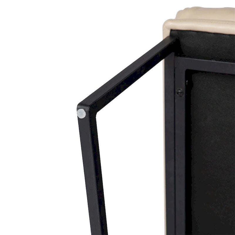 Modern Ergonomic PU Accent Armless Chair, 30.25 Inch Height