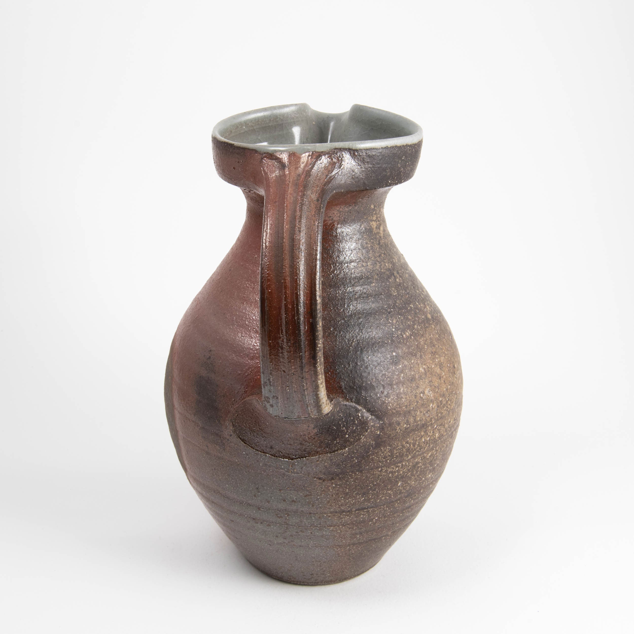 Celadon Wadding Wood Fired Round Devon Jug
