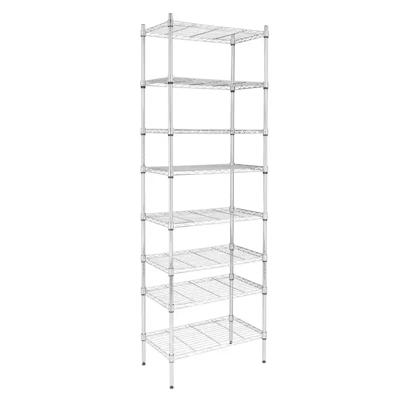 8-Tier Adjustable Steel Wire Shelving Unit