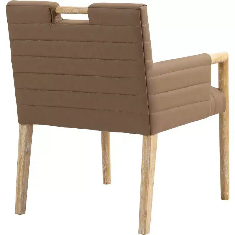Vegan Leather Dining Arm Chair