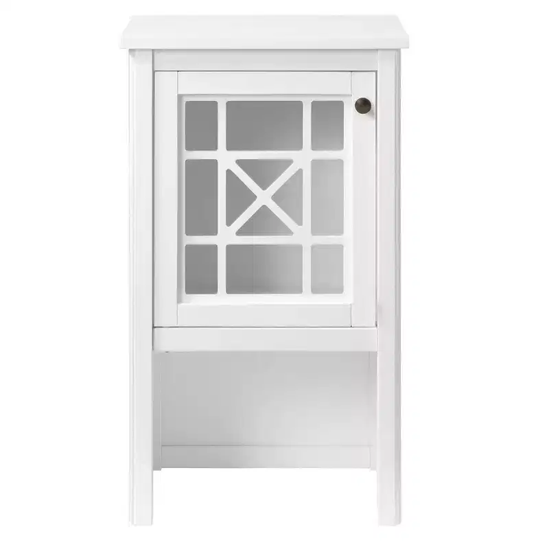 Alaterre Furniture 17"x29" Deluxe Bath Storage Hutch White