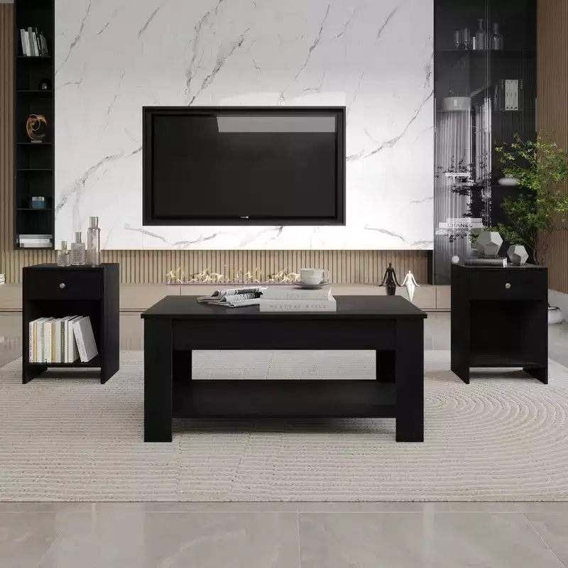 Home Design Magnolia 3 Piece Coffee Table Set