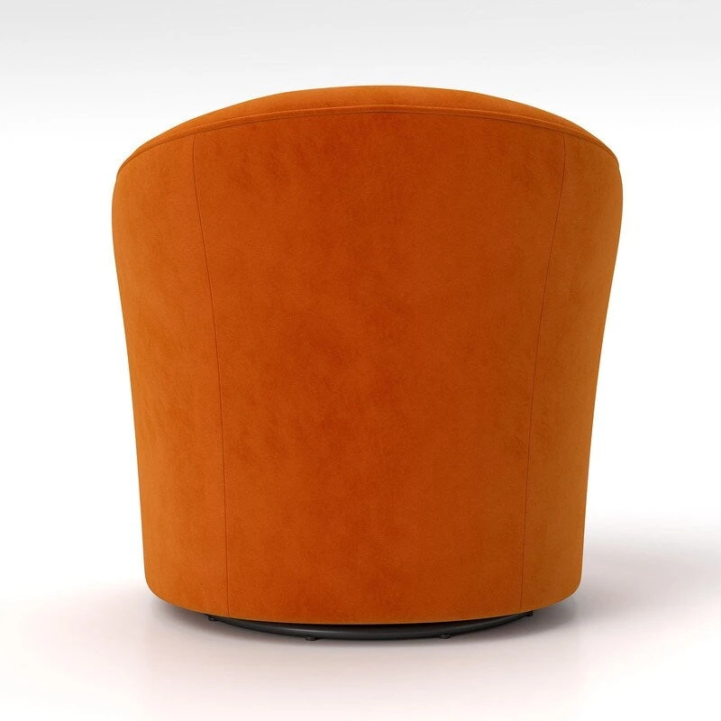 SEYNAR Modern Velvet Upholstered 360 Degree Swivel Barrel Chair with Button Tufted Back Set of 2