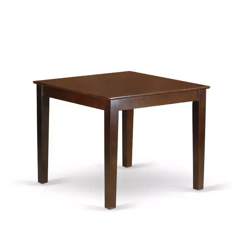 Bohemian Kitchen Table Set - 36 Inch Square Table with 2 Parsons Chairs - Coffee Linen Fabric