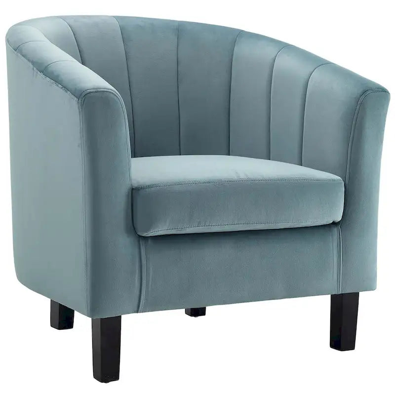 Channel Tufted Velvet Armchair